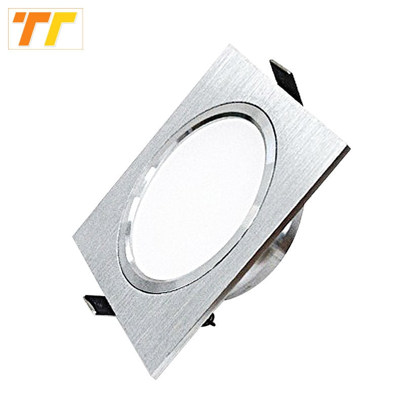 LED Ceiling Lamp Satin Silver Cold Warm White Epistar Recessed Cabinet Downlight AC 220V 230V For Home Lighting Decoration