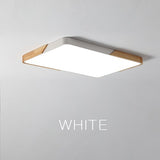 LED Ceiling Light Modern Nordic Round Lamp Wooden Home Living Room Bedroom Study Surface Mounted Lighting Fixture Remote Control