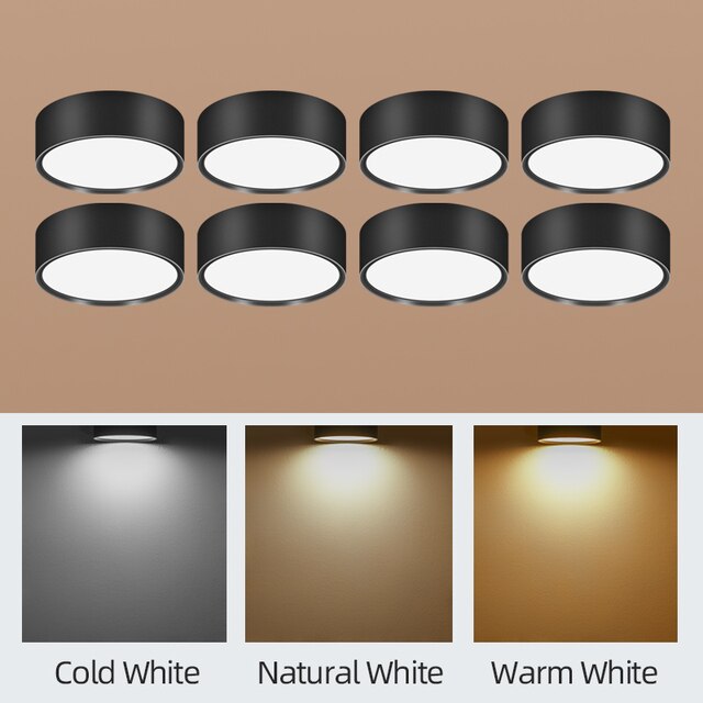 LED Ceiling Lighting 10W Surface Mounted Downlight Ceiling Lamp for Living Room Spotlight Panel Lights Kitchen Lamp AC110-265V