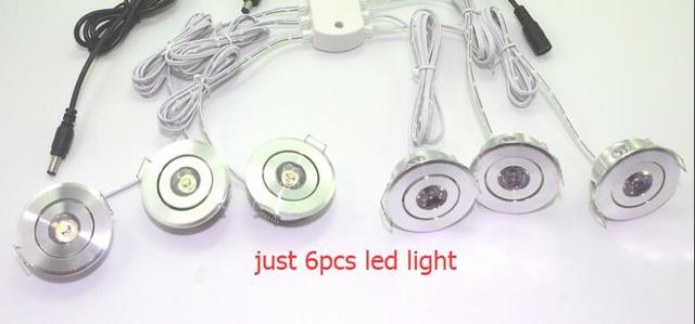 LED Decorative Lights 1.5W DC12V Mini LED Spotlight Downlights Ceiling Lamps Adapter For Home Cabinet Kitchen Showcase Cupboard