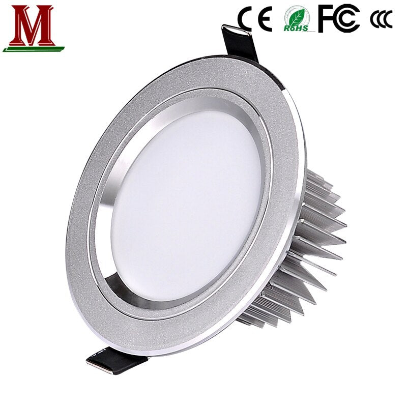 LED Dimmable Downlight 3w/5w/7w/9w/12w/15w/18w Recessed Ceiling Light White Sand Silver Voltage 110V 220V