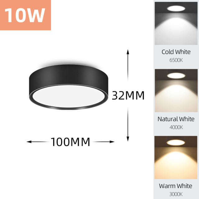 LED Down Light Spot LED Downlights Spotlight Lights Surface Mounted 220V 5W/10/15/25W Lamp Indoor Kitchen Ceiling Living Bedroom