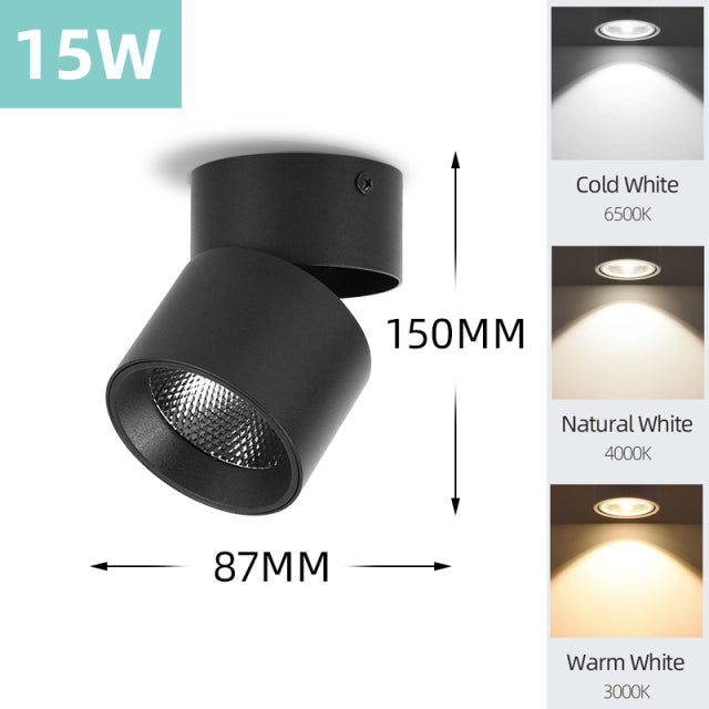 LED Down Light Spot LED Downlights Spotlight Lights Surface Mounted 220V 5W/10/15/25W Lamp Indoor Kitchen Ceiling Living Bedroom
