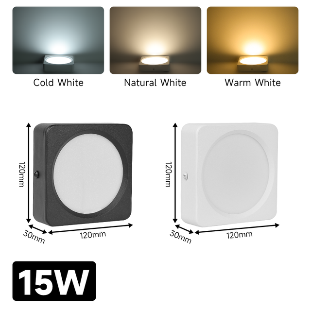 LED Down Light Spot LED Downlights Spotlight Lights Surface Mounted 220V 5W/10/15/25W Lamp Indoor Kitchen Ceiling Living Bedroom