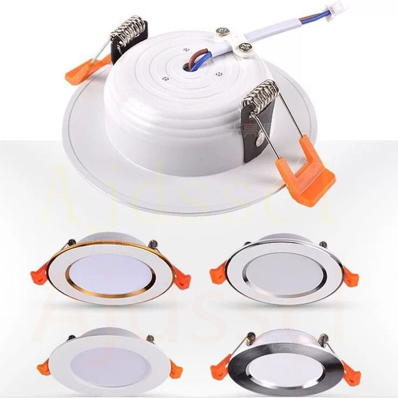 LED Downlight 220V 3-color dimming  LED downlight  Dimmable  5W 7W 9W 12W 15W Recessed in LED Ceiling Downlight Light Lamp