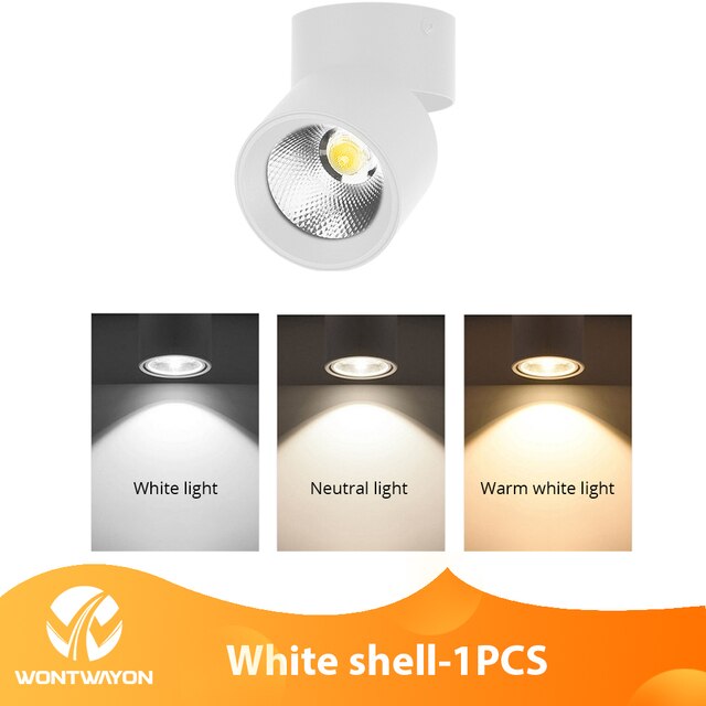 LED Downlight 220V Spotlight 7W 10W 15W Ceiling Foldable Spotlight Bedroom Living Room Kitchen Shop Interior Lighting