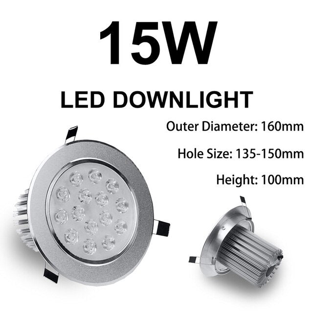 LED Downlight 3W 5W 7W 9W 12W 18W Colorful Red Green Blue Yellow Golden Ceiling Spot Lamp AC85-265V for Hallway Wall Lights