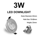 LED Downlight 3W 5W 7W 9W 12W 18W Colorful Red Green Blue Yellow Golden Ceiling Spot Lamp AC85-265V for Hallway Wall Lights