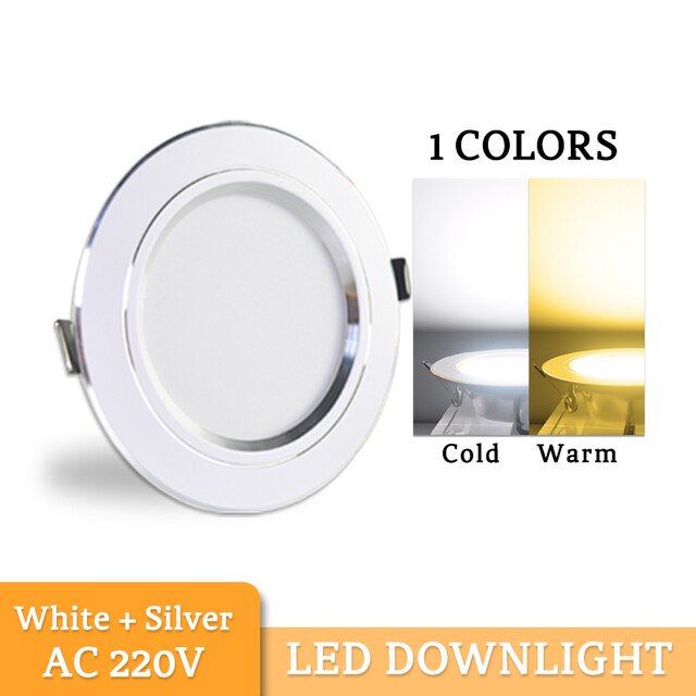 LED Downlight 3W 5W 9W 12W 15W 18W AC220V 240V downlight gold Silver White Ultra Thin Aluminum Round Recessed LED Spot Lighting