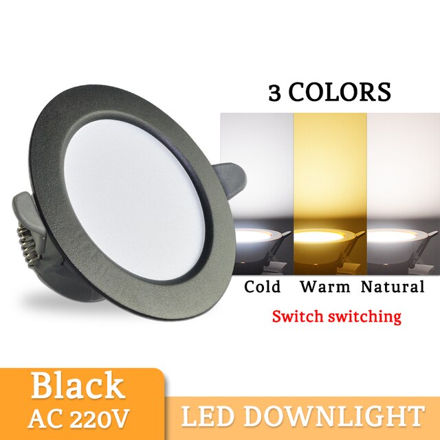 LED Downlight 3W 5W 9W 12W 15W 18W AC220V 240V downlight gold Silver White Ultra Thin Aluminum Round Recessed LED Spot Lighting