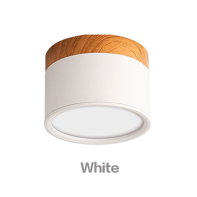 LED Downlight 5W 7W 9W 12W 15W 18W Dimmable Nordic Wood Modern Surface Mounted Ceiling light spotlight interior decoration light
