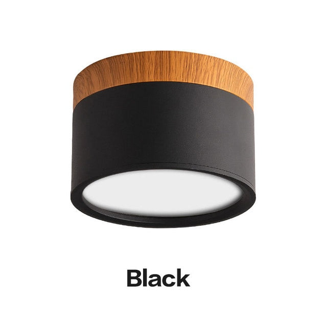 LED Downlight 5W 7W 9W 12W 15W 18W Dimmable Nordic Wood Modern Surface Mounted Ceiling light spotlight interior decoration light