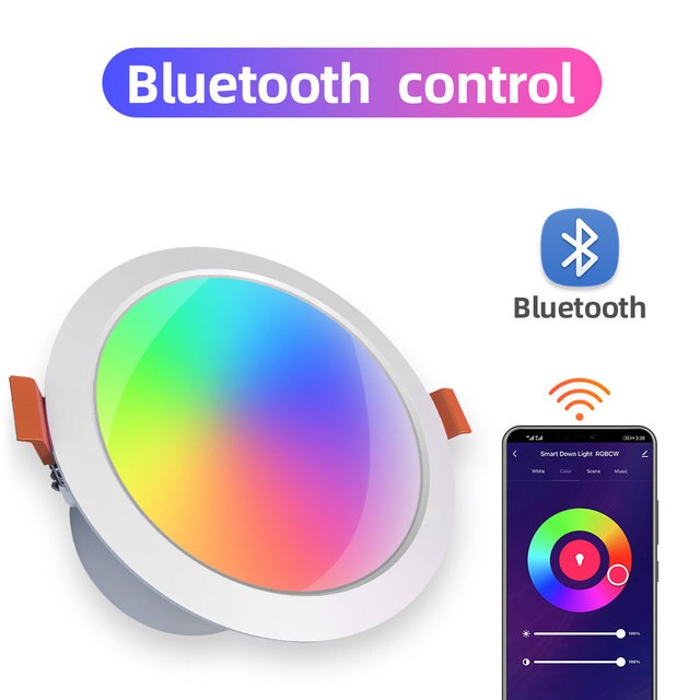 LED Downlight 7W/15W wifi/bluetooth LED Downlight Mounted Ceiling Lights Down Light Home Lighting Lamp APP Control Colorful LED