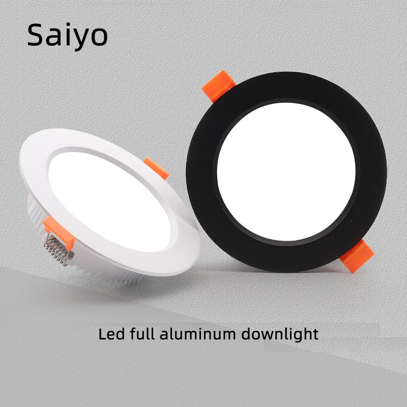 LED Downlight Ceiling 3W5W 7W9W 12W 15W 18W 21W24Wled Ceiling lamp Gold/Silver/White Body AC 220V 230V 240V led light