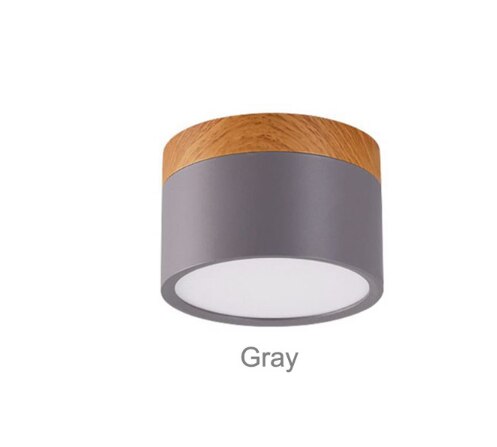 LED Downlight Dimmable 5W 7W 9W12W15W Nordic Wood Modern Led Surface Mounted Ceiling Light Spotlight, Interior Decoration 220v