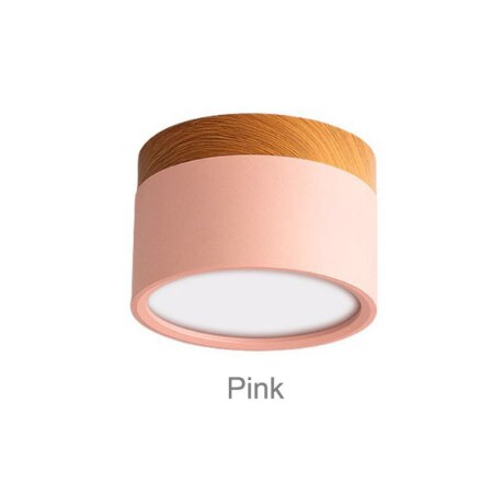 LED Downlight Dimmable 5W 7W 9W12W15W Nordic Wood Modern Led Surface Mounted Ceiling Light Spotlight, Interior Decoration 220v