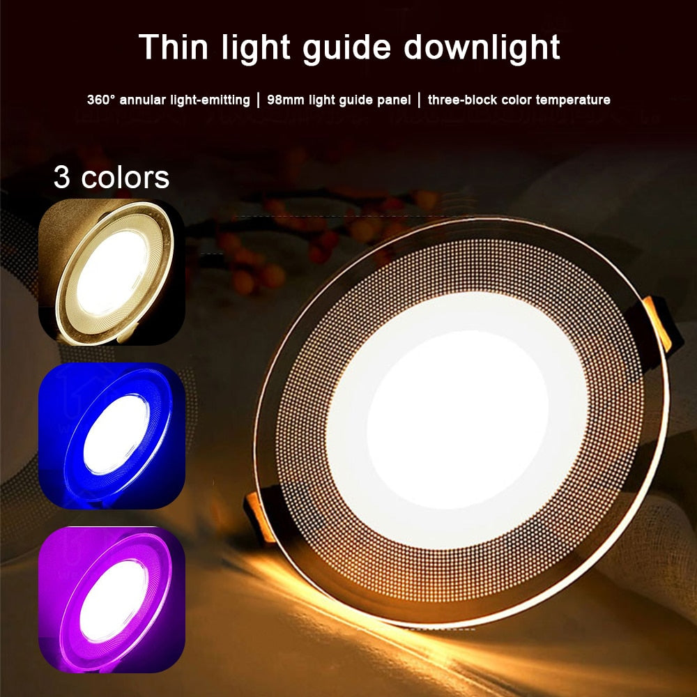 LED Downlight Recessed Ceiling Lamp 5W Three-color Dimmable/Cold White/Warm White LED Spotlight AC 220V for Living Room Bedroom