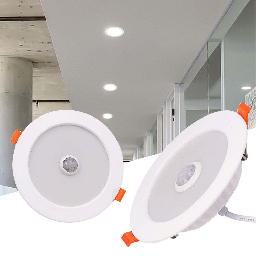 LED Downlight Recessed PIR Motion Sensor LED Ceiling Lamp Spot Light 3W 5W 9W 18W 220V Smart Downlight Light Home Decoration