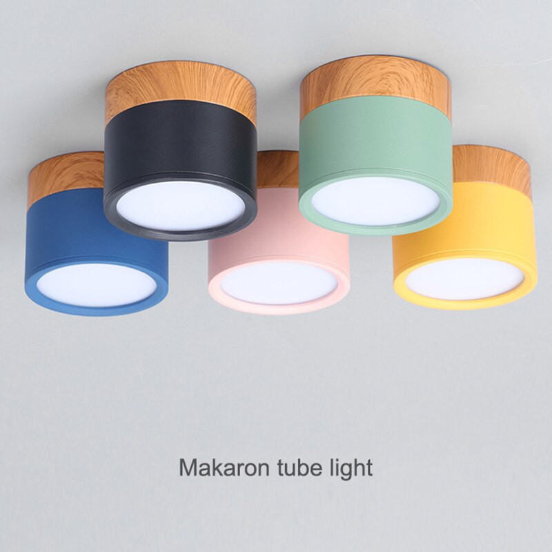 LED Downlight dimmable 5W 7W 9W12W15W Nordic wood modern Led surface m ...