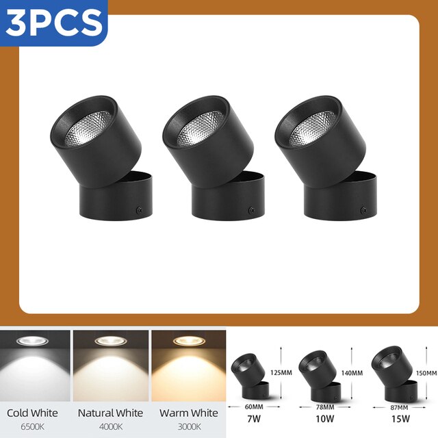 LED Downlights Spot Led Down Light 220V Ceiling Spots Light 5W 7W 10W 15W Spotlight Indoor Lighting For Living Room Kitchen Shop