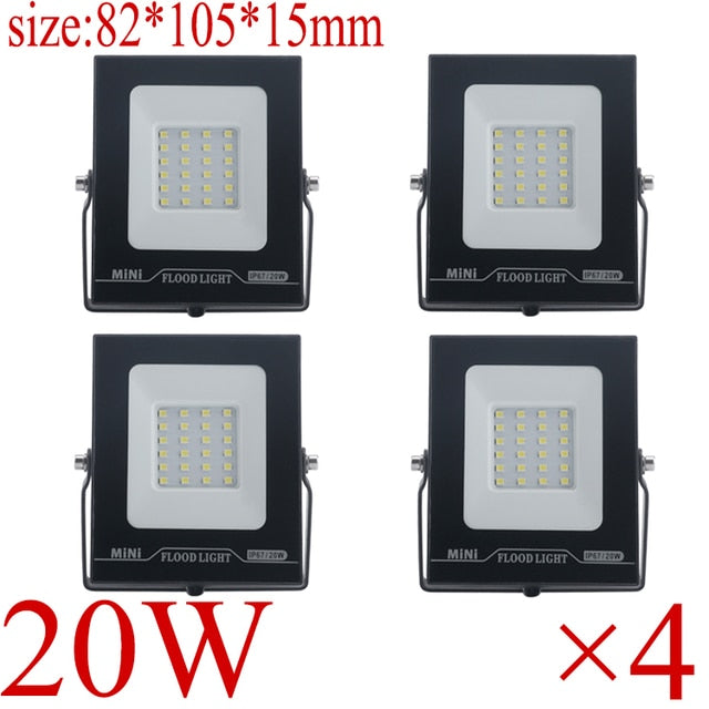 LED Flood Light IP67 Waterproof 220V 10W 20W 30W 50W 100W 150W 200w Outdoor Garden Projector Lighting Spotlight Wall Flood Lights
