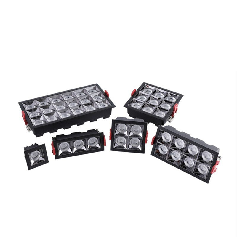 LED Line Downlight  Led Recessed Spotlight  Rectangle Grille Ceiling Lamps Home Decor COB Lamp for Indoor Lighting