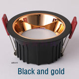 LED Recessed Spot Light Gold/Silver Narrow Border Downlight Living Room Spotlight 7.5CM Hole  Minimalist Bedroom Light