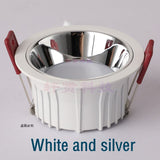 LED Recessed Spot Light Gold/Silver Narrow Border Downlight Living Room Spotlight 7.5CM Hole  Minimalist Bedroom Light