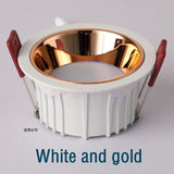 LED Recessed Spot Light Gold/Silver Narrow Border Downlight Living Room Spotlight 7.5CM Hole  Minimalist Bedroom Light