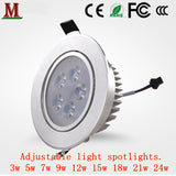 LED SCR Dimming Ceiling Light 3w5w7w9w12w15w18w21w24w High Power Downlight AC85-265v
