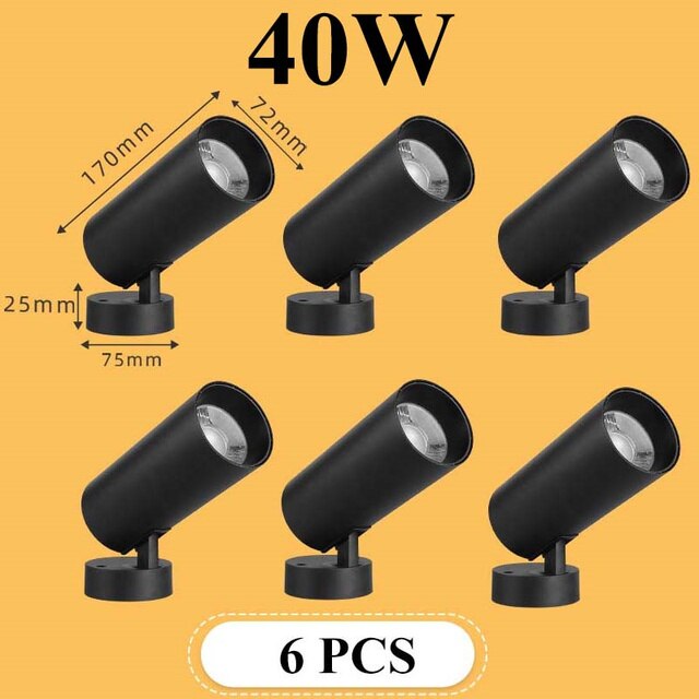 LED Spotlights 220v Ceiling Spot Led Light 7/10/15/40W COB Track Lamp Fixture Leds Downlight Foldable Home Shop Lighting Systems