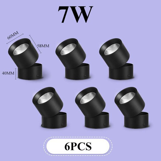 LED Spotlights 220v Ceiling Spot Led Light 7/10/15/40W COB Track Lamp Fixture Leds Downlight Foldable Home Shop Lighting Systems