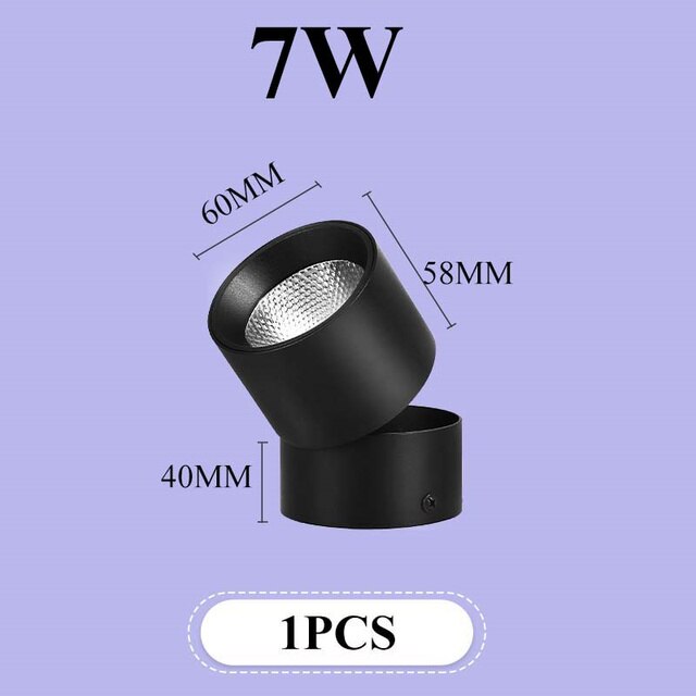 LED Spotlights 220v Ceiling Spot Led Light 7/10/15/40W COB Track Lamp Fixture Leds Downlight Foldable Home Shop Lighting Systems