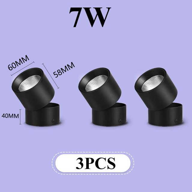 LED Spotlights 220v Ceiling Spot Led Light 7/10/15/40W COB Track Lamp Fixture Leds Downlight Foldable Home Shop Lighting Systems