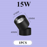 LED Spotlights 220v Ceiling Spot Led Light 7/10/15/40W COB Track Lamp Fixture Leds Downlight Foldable Home Shop Lighting Systems