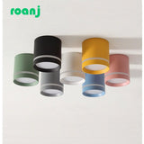 LED downlight surface mounted dimming 7W9W12W15W Nordic fashion colorful spotlight ceiling light living room bedroom AC110V220V