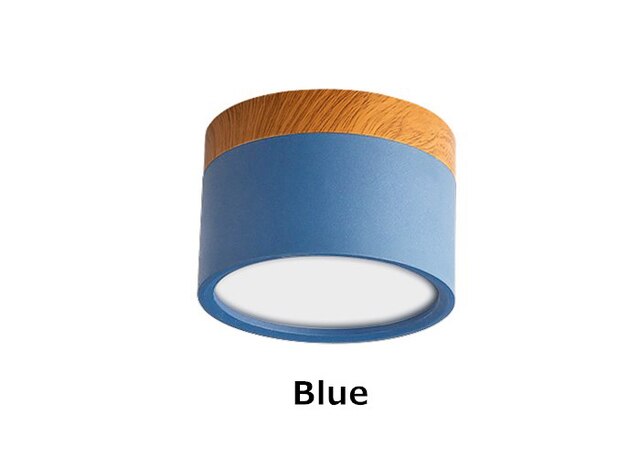 Led Ceiling Lamp Surface Mounted Ceiling Led Downlight Macaron Colorful Lights Dimmable 5W 7W 15W AC110V 220V For Bedroom Foyer