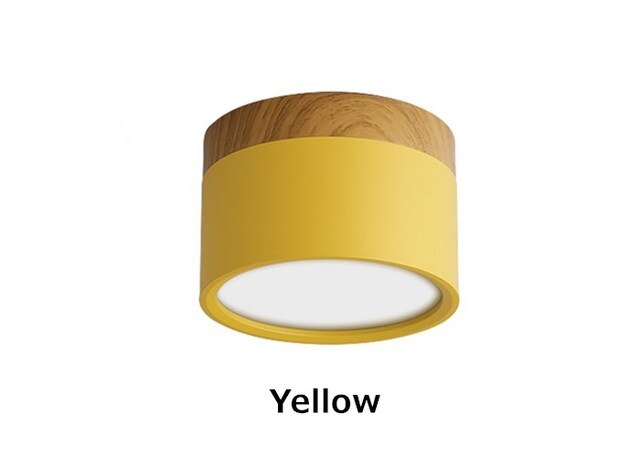 Led Ceiling Lamp Surface Mounted Ceiling Led Downlight Macaron Colorful Lights Dimmable 5W 7W 15W AC110V 220V For Bedroom Foyer