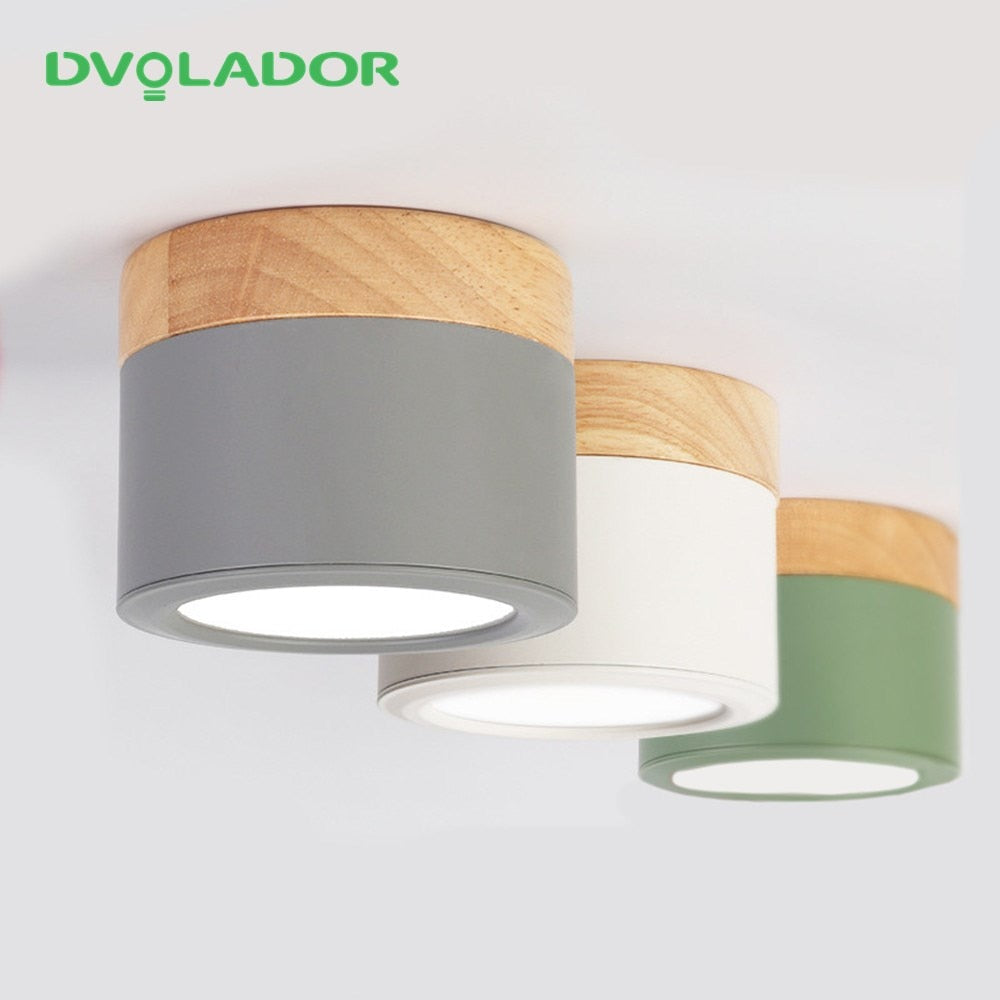 Led Ceiling Lamp Surface Mounted Ceiling Led Downlight Macaron Colorful Lights Dimmable 5W 7W 15W AC110V 220V For Bedroom Foyer