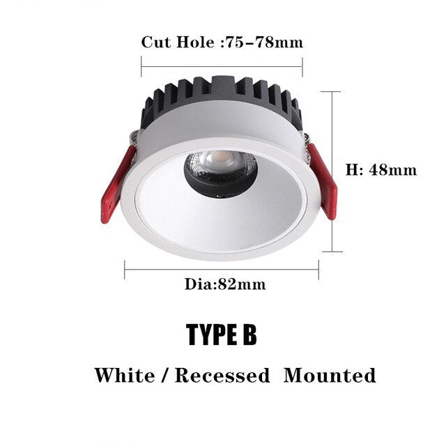 Led Down Light Spot Dimmable LED Downlights 220V 110V 12W 7W Spotlight Lights Surface Mounted Lamp for Indoor Lighting Ceiling