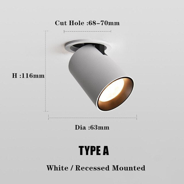 Led Down Light Spot Dimmable LED Downlights 220V 110V 12W 7W Spotlight Lights Surface Mounted Lamp for Indoor Lighting Ceiling