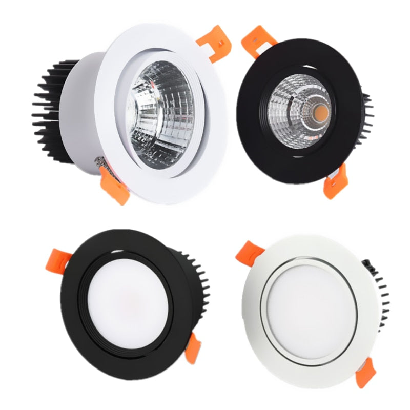 Led Downlight 220v 110v Ceiling Light 3W 5W 7W 9W 12W 15W Recessed Down light Round Led Panel Light Spotlight Indoor Lighting