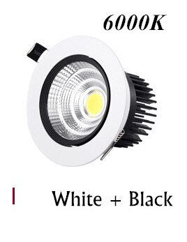 Led Downlight Dimmable lamp 3w 5w 7W 12w 15w 20w 30w 40w cob led spot AC 110V 220V ceiling recessed downlights round panel light