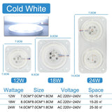 Led Downlight Modules 12W 18W 24W For Ceiling Downlight Accessory Magnetic Plate Ring Light Led Lamp 220V Lamp Absorb Replace