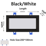 Led Downlight Recessed Led Spot Lights 7W 12W 15W 18W 24W 30W Square ceiling lamp Home Living room Shop Office 110V  220V 230V