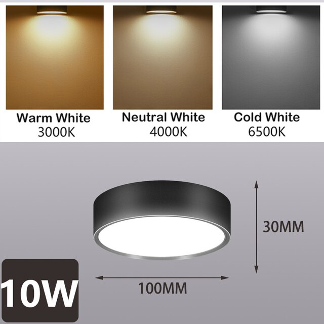 Led Downlights 220V Led Spot Light 5W 10W 15W Downlight Indoor Lighting Surface Mounted Spotlight For Living Room Kitchen Store