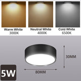 Led Downlights 220V Led Spot Light 5W 10W 15W Downlight Indoor Lighting Surface Mounted Spotlight For Living Room Kitchen Store