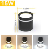 Led Downlights 220V Led Spot Light 5W 10W 15W Downlight Indoor Lighting Surface Mounted Spotlight For Living Room Kitchen Store