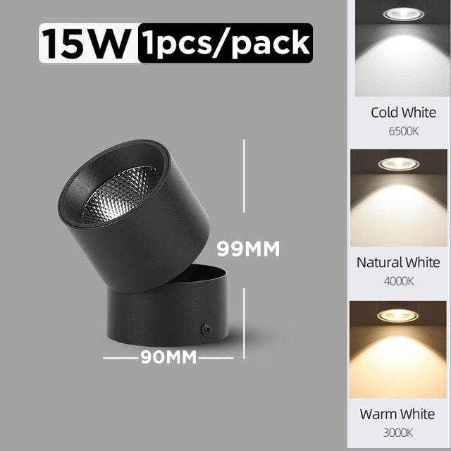 Led Downlights Ceiling Spots Led Down Light Lamp 7/10/15W Track Indoor Lighting Fixture for Kitchen Bathroom Home 220V Spotlight