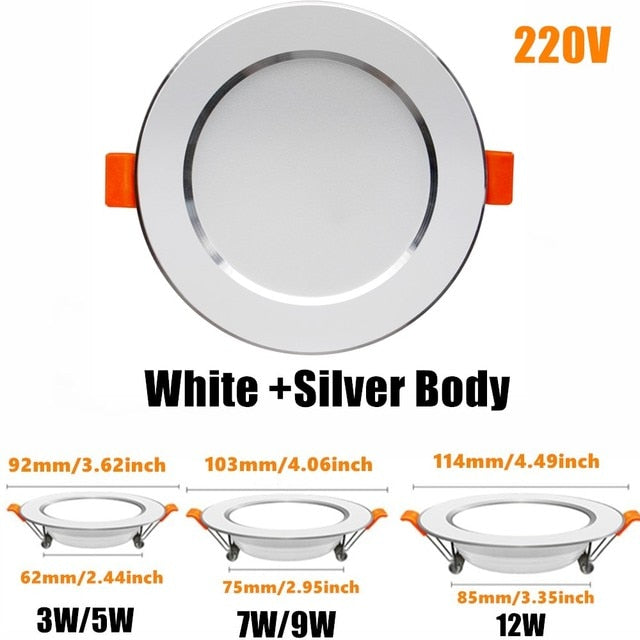 Led Downlights Led Spot Light Lamp 5w 7w 10w 12w 18w led Downlight Ceiling Spot Led Lighting Fixture for Home Kitchen Lamp
